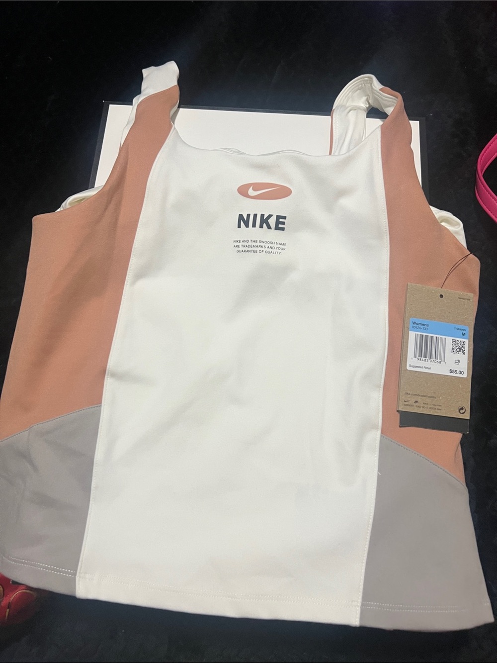 Nike Women’s Cream & Rust Colorblock Tank Top